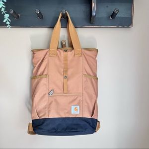 Carhartt Legacy Women's Hybrid Convertible Backpack Tote Bag, Carhartt Brown